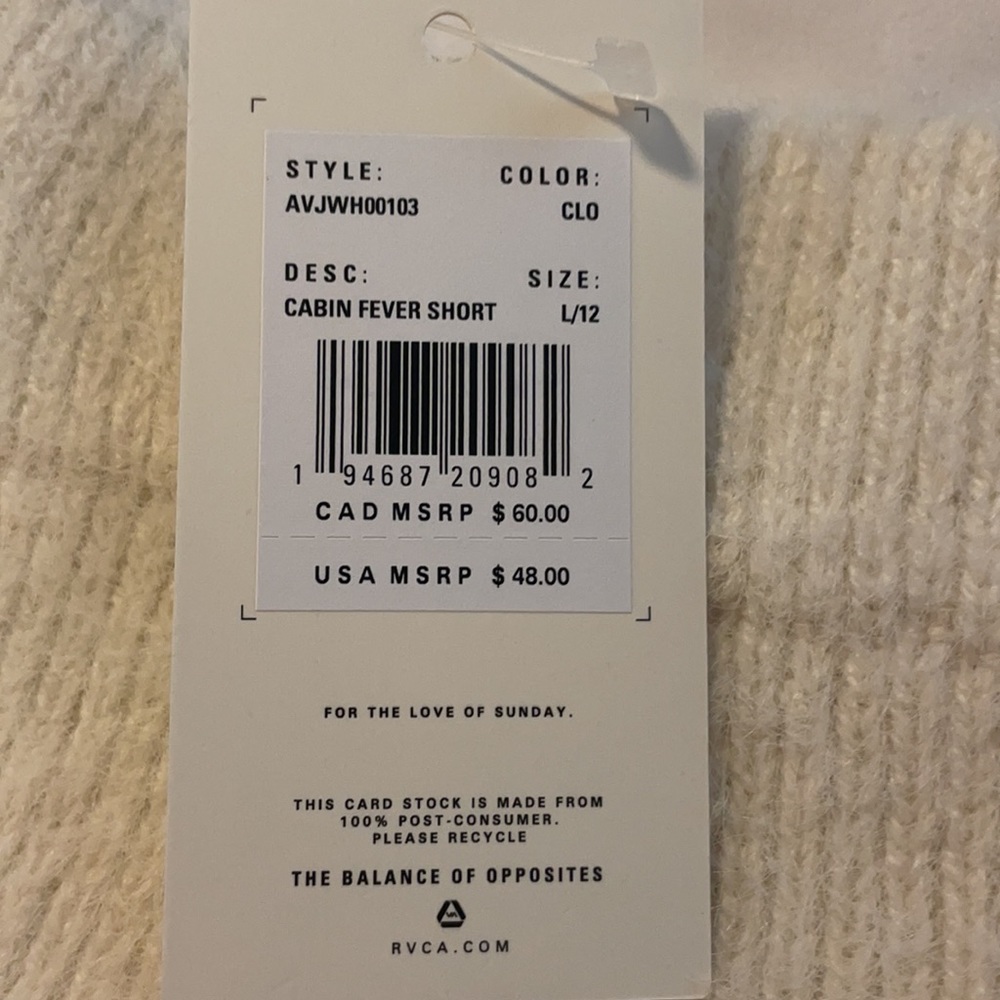 RVCA cabin fever shorts, wool - Picture 5 of 6